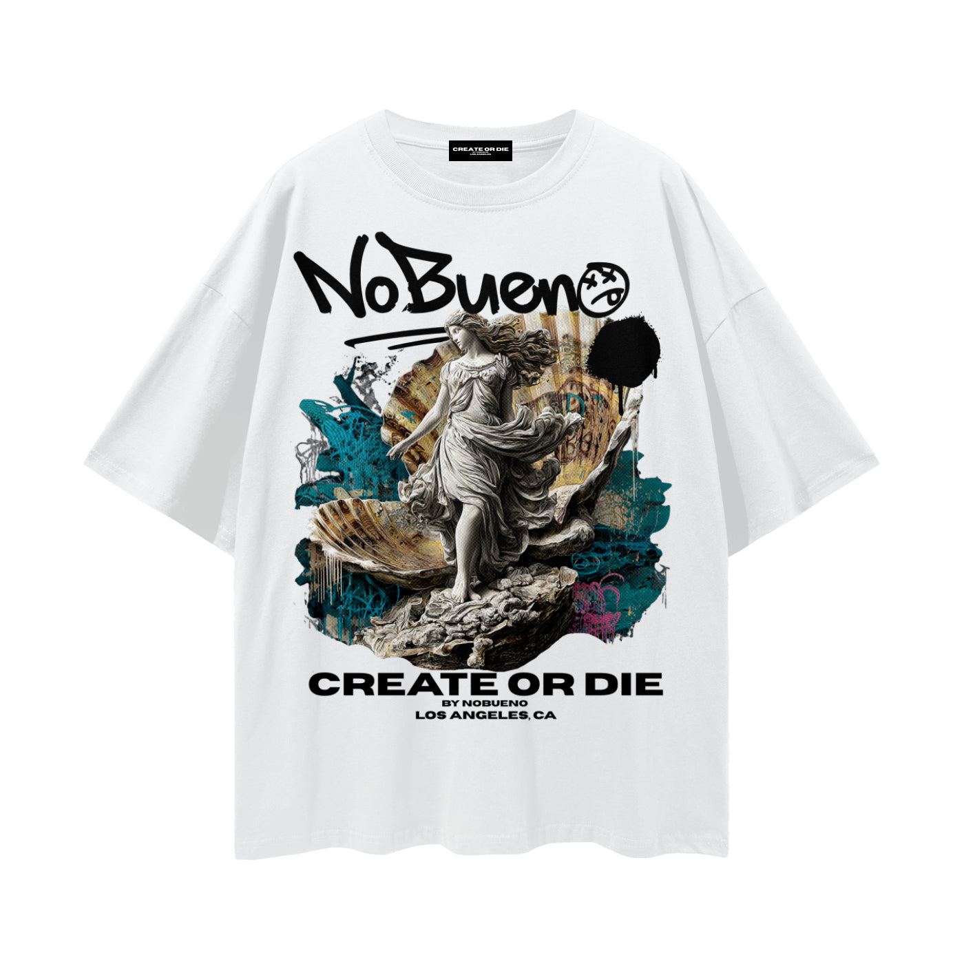 APHRODITE BOXY DRIP TEE WHITE