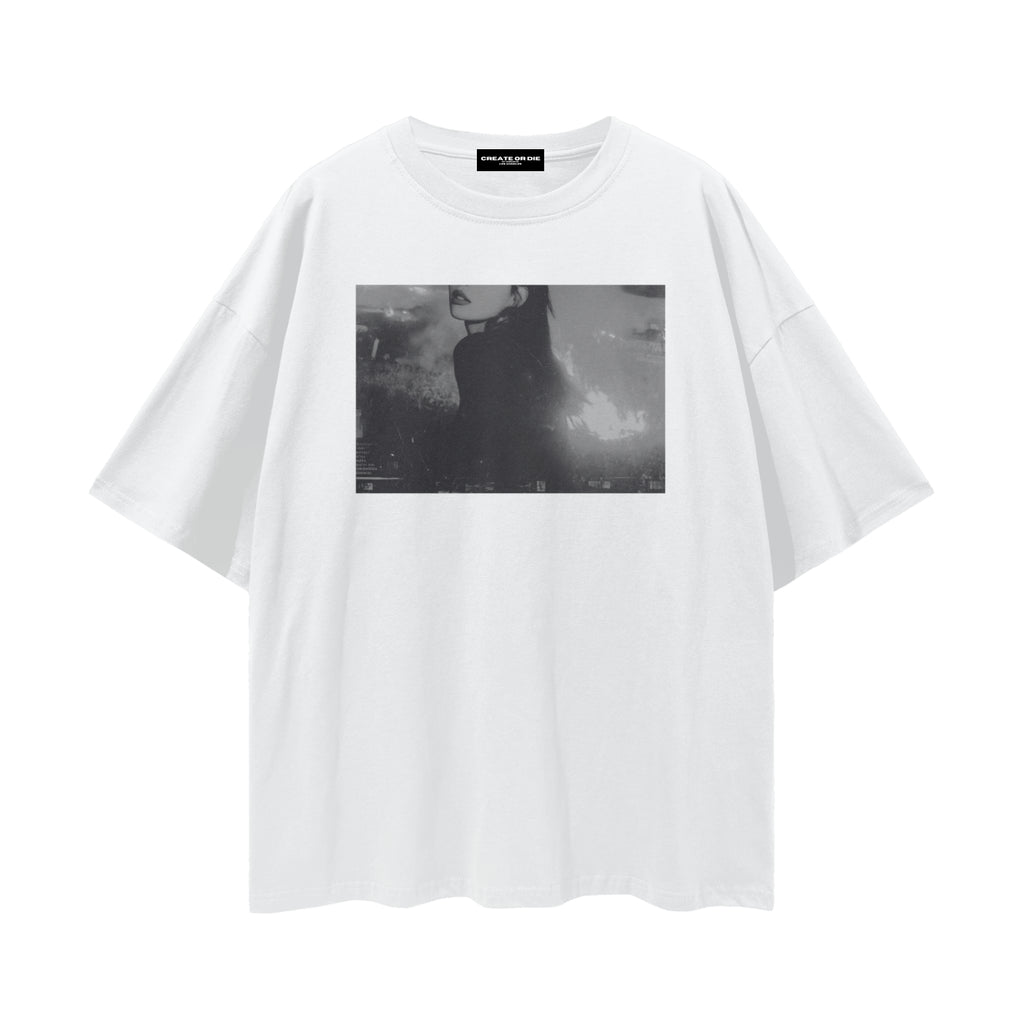 MFTF 2 BOXY DRIP TEE WHITE